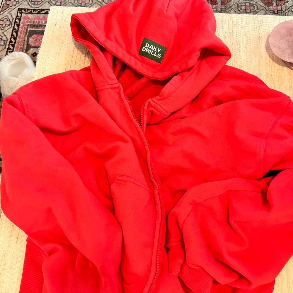 Daily drills red zip up